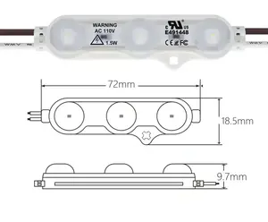 New product AC 110v 100V 220v 3 led module 1.5W back light 2835 led injection module for Channel Letter Light Box