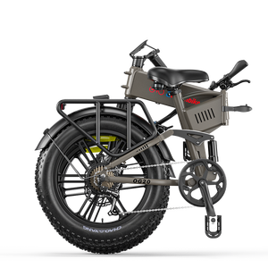 Bicicleta Eléctrica Plegable de 20 Pulgadas con Neumáticos Anchos, Desbloqueo NFC, Pantalla LED, Suspensión Completa, Motor sin Escobillas de 55 Nm, Freno de Disco Hidráulico, Carga Máxima de 624 Wh - Product Image 4