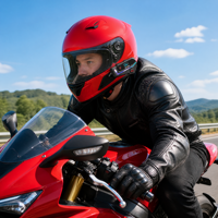 Headphone Bluetooth 5.1 ABS untuk Motor, Headset Helm Motor Nirkabel, Speaker dengan Fungsi Pengingat Tampilan Daya Baterai