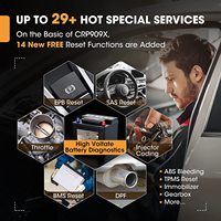 Herramienta de Diagnóstico Automotriz CRP919X Obd2 en Oferta, Escáner Obd2 para Autos con Pantalla de 7 Pulgadas para Todos los Autos con OBD2