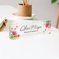 ARTSWAVE-Plaque d'identification de bureau avec logo personnalisé, cadeau de décoration de bureau unique pour elle et lui, présentoir personnalisé de 8x2.5 pouces par ARTSWAVE