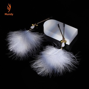 Pinces à tétons sexy en acier avec plumes, jouet sexuel pour stimulation féminine des mamelons - Product Image 5