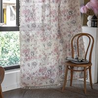 Rideau occultant de balcon en tissu uni noir et blanc, style japonais, peinture à l'encre de pivoine, pour quelques maisons d'hôtes