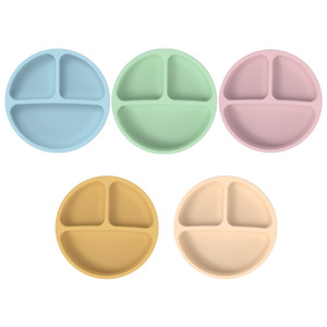 Platos de Silicona de Grado Alimenticio para Bebés y Niños Pequeños, Diseño Dividido, Libres de BPA, Plato de Cena de Silicona para Niños Pequeños, Más Vendidos - Product Image 5