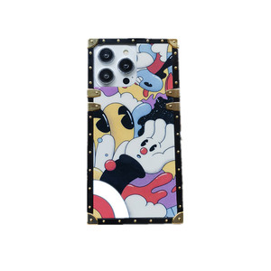 Patrón de grafiti de dibujos animados para <span class=keywords><strong>iPhone</strong></span> 17Air Phone Case 16pro Square Edge 15max a prueba de golpes 14 Plus <span class=keywords><strong>funda</strong></span> protectora 13 - Product Image 1