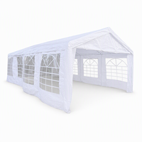 Tente de réception extérieure, tente de mariage, tente de fête blanche avec parois latérales, tente robuste pour banquets et salons professionnels