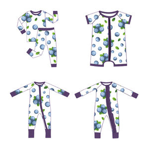 Bambú bebé Onesie Pjs bambú cremallera <span class=keywords><strong>Pijamas</strong></span> bebé personalizado recién nacido ropa de bebé bambú niños otoño ropa - Product Image 2