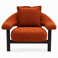 Fauteuil d'appoint de luxe modulaire pour salon, style moderne et minimaliste, en tissu synthétique avec rembourrage en éponge et duvet – Meilleures ventes