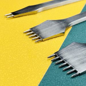Scalpello per punzonatura in pelle di alta qualità da 110mm giappone importato SKD11 strumento artigianale in pelle fai da te strumento per punzonatura a spaziatura rotonda - Product Image 6