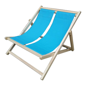 Silla <span class=keywords><strong>de</strong></span> playa <span class=keywords><strong>de</strong></span> madera para exteriores <span class=keywords><strong>de</strong></span> doble asiento <span class=keywords><strong>de</strong></span> alta calidad, gran oferta, tumbona plegable con función portátil para hoteles y parques - Product Image 1