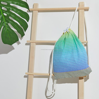 Sac à dos transformable en serviette de plage 100% coton Peshtemal Fouta, nouveauté polyvalente toutes saisons, séchage rapide, anti-sable, design unique, en gros