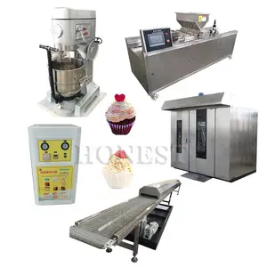 Simple Operation Cake Bakery Equipment / Cake Cream Filling Machine / Cake Rusk Making Machine