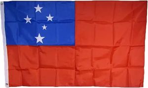 Livraison rapide 3x5ft Polyester <span class=keywords><strong>Prix</strong></span> bon marché National Samoa imprimer drapeau personnalisé avec deux œillets - Product Image 5