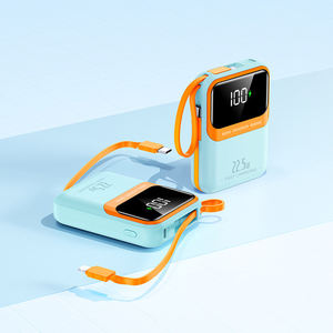 Banques d'alimentation haute capacité 20000mAh avec câbles intégrés, écran LED, charge super rapide 22,5W pour téléphone - Product Image 5