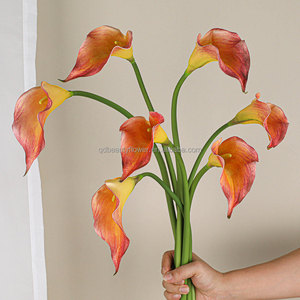 L-059 Fleur artificielle Calla Lily blanche faite à la main, fleur décorative pour mariage, Pâques, en vrac, effet réaliste, fausse Calla Lily - Product Image 2