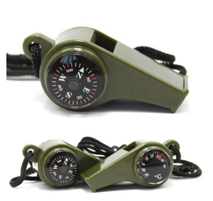 EDC-silbato <span class=keywords><strong>3</strong></span> en 1 para exteriores con brújula y termómetro, silbato de supervivencia, salvavidas, emergencia, alta frecuencia - Product Image 6