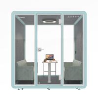Cabine téléphonique insonorisée d'intérieur, cabine acoustique de bureau ouvert, pod de réunion de bureau pour usage professionnel