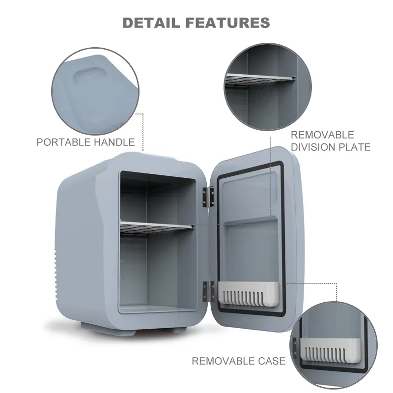 Schlussverkauf Neu eingetroffen 5L-Glastür Kühlschrank tragbarer Mini-Autokühlschrank