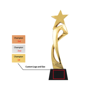 Trophée en résine JINZUN Golden <span class=keywords><strong>Star</strong></span> pour les gagnants des concours d'art/chant/danse, souvenirs d'événements, trophée en résine pas cher, coupe de récompense - Product Image 1