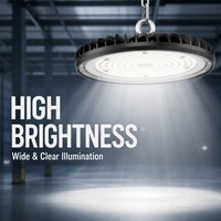 Lampes UFO personnalisées 100w 150w 200w DOB IP65 avec détecteur de mouvement pour l'éclairage industriel des usines, entrepôts, garages
