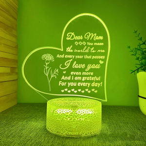 Veilleuse LED 3D moderne Télécommande 7 couleurs Chambre à coucher Atmosphère Multi-Occasion Cadeau Taille moyenne - Product Image 3