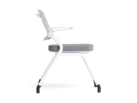 Chaise blanche pour visiteurs, chaise d'étudiant pour salle de classe intelligente, chaise pliante pour conférence et formation, chaise de négociation commerciale