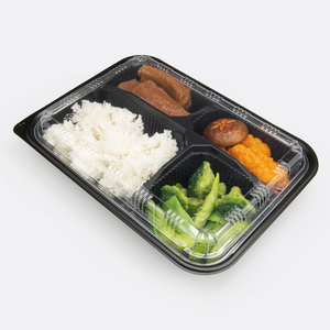 Pp cấp thực phẩm nhựa 4 ngăn Hộp Ăn Trưa bữa ăn khay thực phẩm container Bao bì với Ops có nắp đậy - Product Image 5