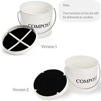 Seau de composteur de 1 gallon de comptoir de cuisine, seau de compostage de déchets alimentaires, poubelle inodore de gardien de poubelle
