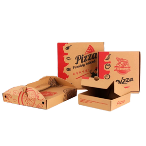 Boîte à pizza en carton ondulé avec logo personnalisé, matériaux recyclés de qualité <span class=keywords><strong>alimentaire</strong></span>, plateau de pizzeria, boîtes alimentaires avec feuille de conservation de la chaleur - Product Image 1
