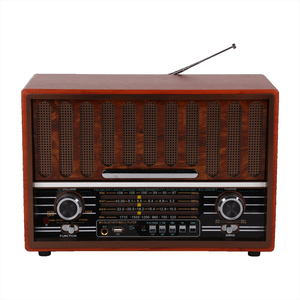 Portable Factory OEM Retro Wooden 4 Band Radio FM AM SW1 SW2 BT <b>USB</b> TF MP3 Player Built-in Speaker Rechargeable Home Decor Radio - Product Image 1