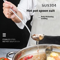 Outil de cuisine en acier inoxydable 304 Louche à soupe Louche à fente Grande cuillère à soupe Cuillère à fente Outil de cuisson