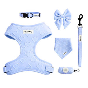 Conjunto de Arnés y Correa para Perro con Corazón Rojo en Relieve - Kit de 6 Piezas Ajustable y Anti-Tirones - Product Image 2