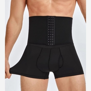 Pantalones de Compresión Fuerte para Hombre, Almohadillas de Cadera Desmontables, Entrepierna Abierta con Hebilla, Cintura Alta, Calzoncillos Tipo <span class=keywords><strong>Boxer</strong></span>, Pantalones Moldeadores de Cuerpo para Hombre - Product Image 6