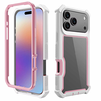 CasePeak 2 en 1 PC TPU antichoc robuste armure pare-chocs pour Iphone 17 16 15 14 13 12 11 Pro Max