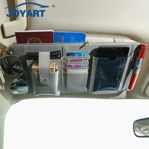 Accessoires intérieurs pour voiture : Porte-cartes, porte-lunettes et porte-stylo, porte-monnaie, sac <span class=keywords><strong>de</strong></span> rangement pour pare-soleil, organisateur <span class=keywords><strong>de</strong></span> rangement pour voiture - Product Image 5
