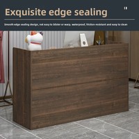 Comptoir de caisse simple et moderne en MDF avec rangement pour magasins de vêtements, restaurants, salons de beauté, bureaux d'accueil