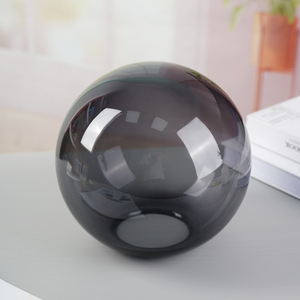 Supply Mouth Blown Smoke Black Round Globe Glass <strong>Lamp</strong> Shade 8inch 200mm Glass Ball <strong>Lampshade</strong> <strong>for</strong> Pendant Lights - Product Image 1