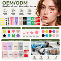 Patchs anti-acné les plus vendus : Patchs hydrocolloïdes colorés, de style dessin animé et en forme d'étoile qui dissimulent les imperfections.