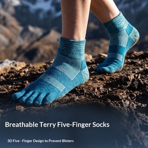 <span class=keywords><strong>Calcetines</strong></span> Deportivos COOLMAX de Cinco Dedos, Medios, con Separación de Dedos, Gruesos, Transpirables, Anti-Fricción, con Soporte de Arco, Personalizables - Product Image 1