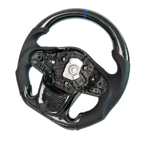 Volante de Fibra de Carbono Negro para Toyota Supra 2016 2018 <span class=keywords><strong>2022</strong></span> 2024, Personalizado para Supra con Cuero Perforado, Gran Venta - Product Image 4