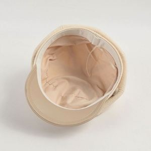 Gorro Newsboy con Decoración de Lazo de Perlas, Otoño-Invierno 2024, Visera de Cuero Vintage, 8 Paneles, Boina para Mujer - Product Image 3