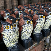 Statue d'hibou réaliste en plastique, prix usine personnalisé, répulsif d'oiseaux d'extérieur, décoration rotative en PE pour jardin et cour, aménagement paysager