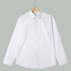 Chemise blanche pour <span class=keywords><strong>homme</strong></span> - Élégante, tendance, <span class=keywords><strong>simple</strong></span>, couleur unie, respirante, pour <span class=keywords><strong>tenue</strong></span> de travail, haut pour <span class=keywords><strong>homme</strong></span> - Product Image 4