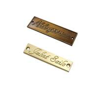 Cadeau de mode moderne personnalisé-Plaque signalétique en laiton avec logo Étiquette en alliage de zinc à la mode