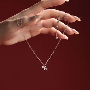 Dylam -A- <b>Initial</b> Necklace Rhodium Plated 925 <b>Silver</b> 5A Zirconia Tiny Letters Monogram <b>Pendant</b> Necklaces for Women - Product Image 2