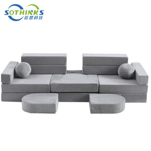 स्टॉक में फास्ट डिलीवरी कन्वर्टिबल फोम फ्लोर कुशन मॉड्यूलर बच्चे टॉडलर्स के लिए सोफे सेशनल सोफा फर्नीचर खेलते हैं - Product Image 1