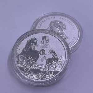 2026 Jahr des Pferdes Australische 1-Unzen-Silbermünzen-Kollektion Kupfer- und Silbermünzen Metallhandwerk Sammlerstück Geschenk - Product Image 5