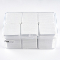 Tampons professionnels jetables non pelucheux pour dissolvant de vernis à ongles avec boîte, lingettes nettoyantes super absorbantes pour le gel et le nail art, sans résidu