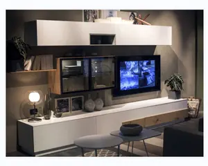 CBM现代定制电视架优雅设计胶合板客厅家具