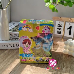 Fournisseur personnalisé Golosinas drôle bébé sucette anneau bonbons sucrés assortis <span class=keywords><strong>saveur</strong></span> de fruits mamelon jouet bonbons - Product Image 6